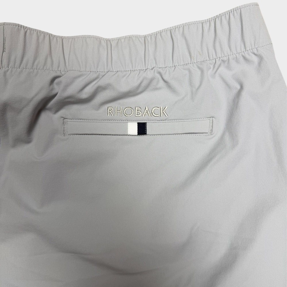 Rhoback Mens Performance Shorts 3XL Light Gray Active Stretch Golf Inseam 7in